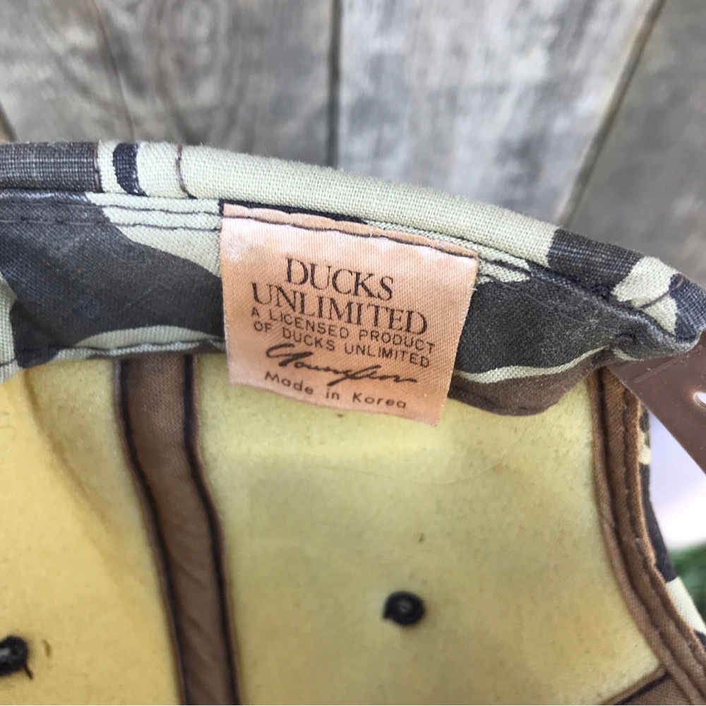 SOLD! Vintage 1989 Ducks Unlimited Adak AK Duck Camo Padded Snapback Trucker Hat - Picture 8 of 9